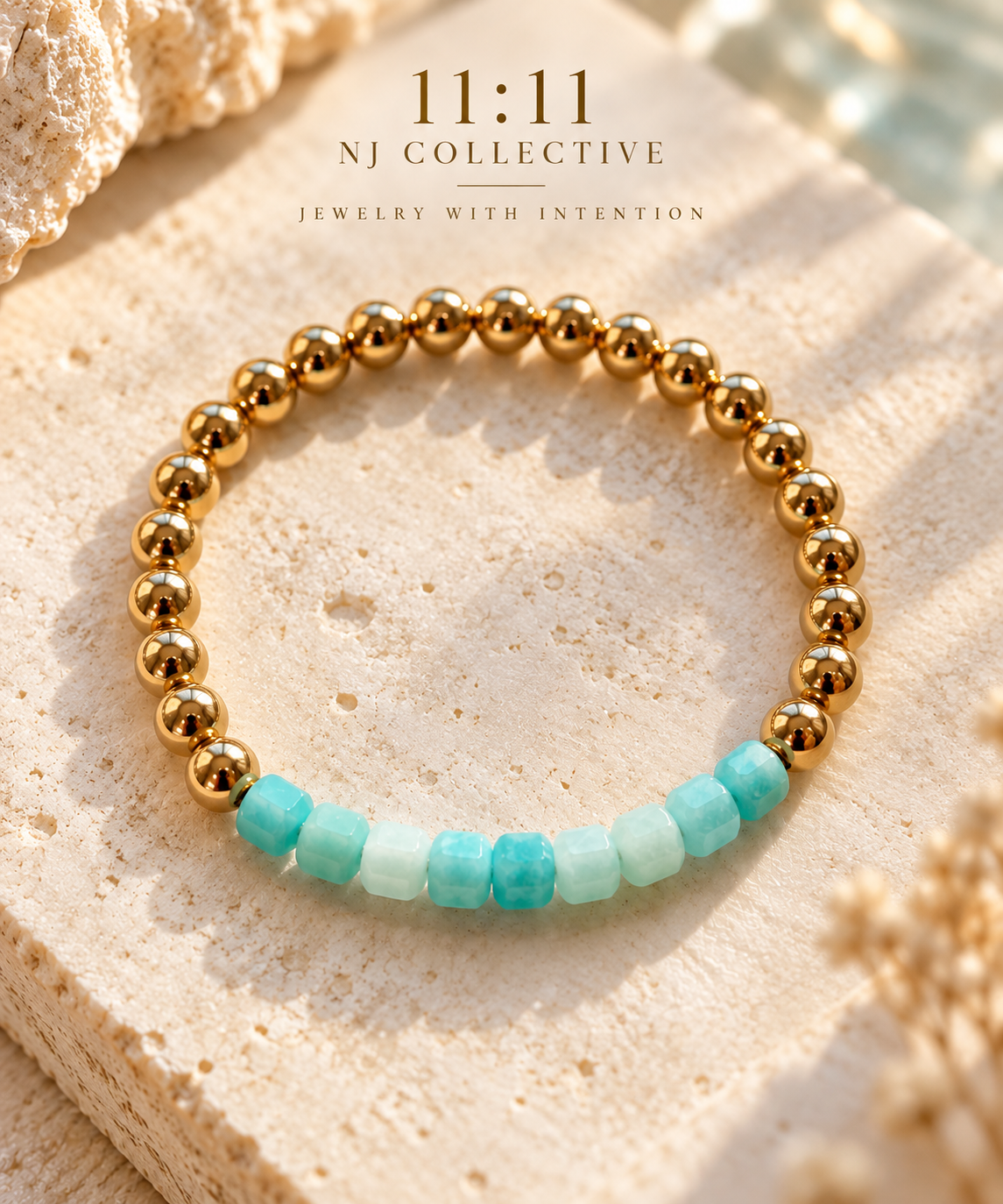 Calm & Collected — Natural Amazonite Bracelet