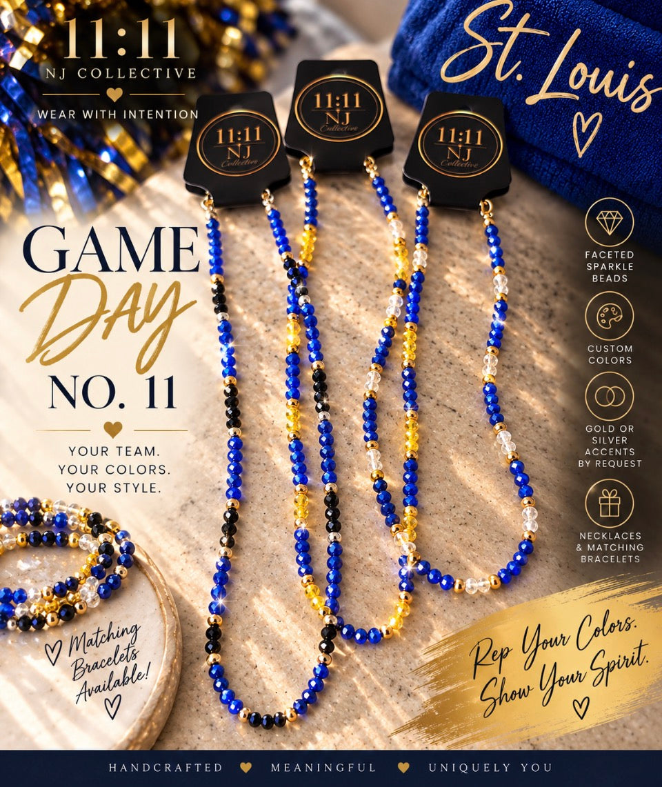 Game Day No. 11 | Custom Faceted Sparkle Necklace & Bracelet