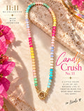 Candy Crush No. 11 | Colorful Rondelle Beaded Necklace with Gold Accents