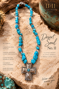 Desert Soul No. 11 | Turquoise-Dyed Howlite Statement Cross Necklace